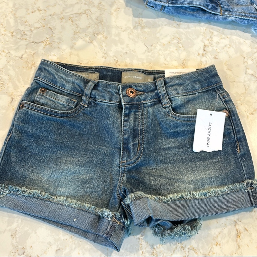 Youth girls BRAND new and never worn cuffed denim shorts- with tags LUCKY brand
